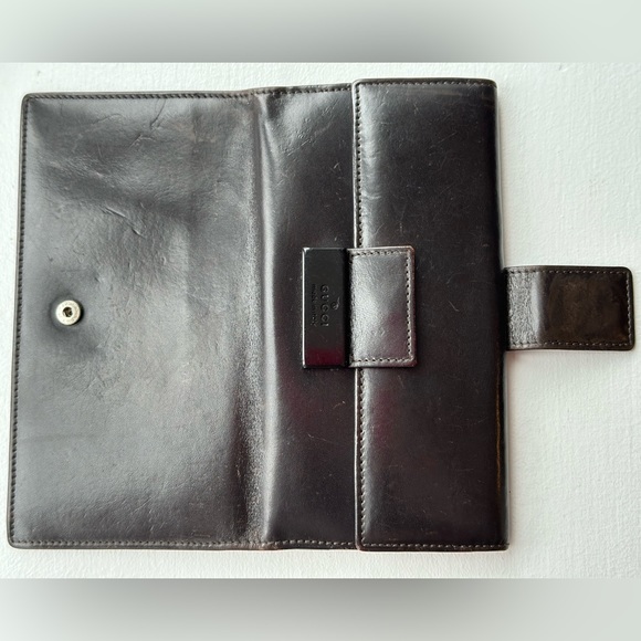 Gucci Dark Brown Leather Long Wallet - Picture 12 of 15